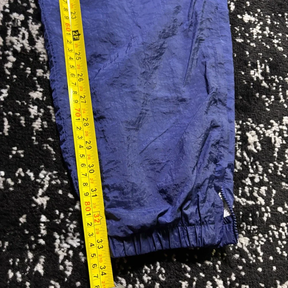 Vintage Nike Windbreaker Track Pants Blue Mesh Lined Nylon Joggers Mens Medium